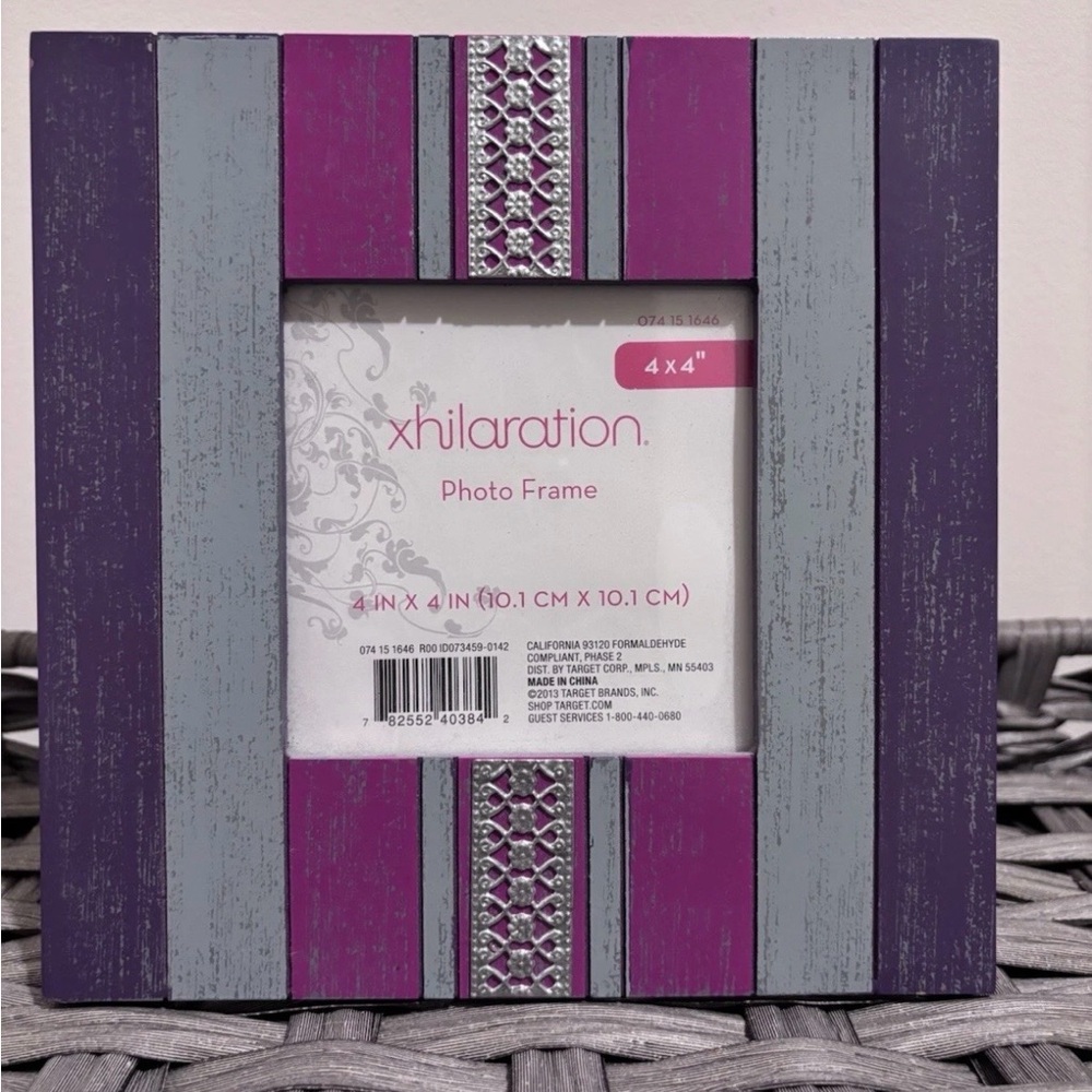 Xhilaration Purple Pink Picture Frame 4x4 Inches Photo Frame